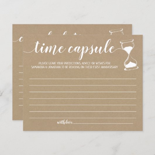 Tijdcapsuleadvies koppel douche engels Spaans (Voorkant / Achterkant)