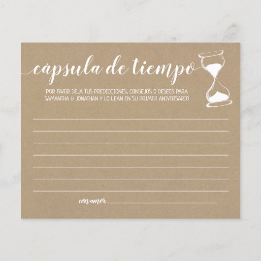 Tijdcapsuleadvies koppel douche engels Spaans (Achterkant)