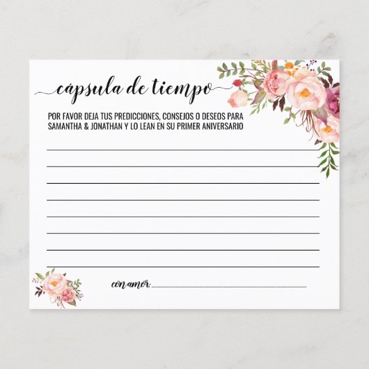 Tijdcapsuleadvies koppel douche engels Spaans (Achterkant)