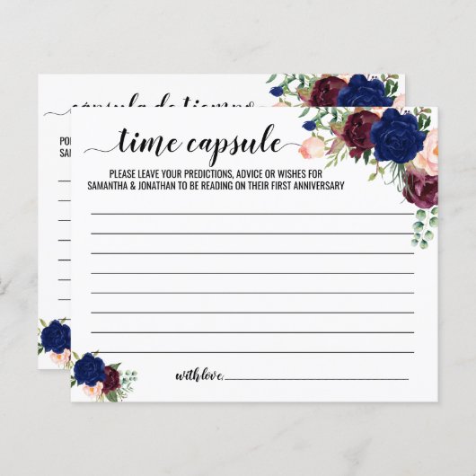 Tijdcapsuleadvies koppel douche engels Spaans (Voorkant / Achterkant)