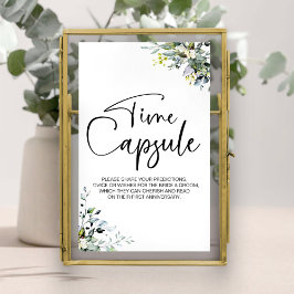 Tijdcapsulebord voor eerste huwelijksverjaardag poster