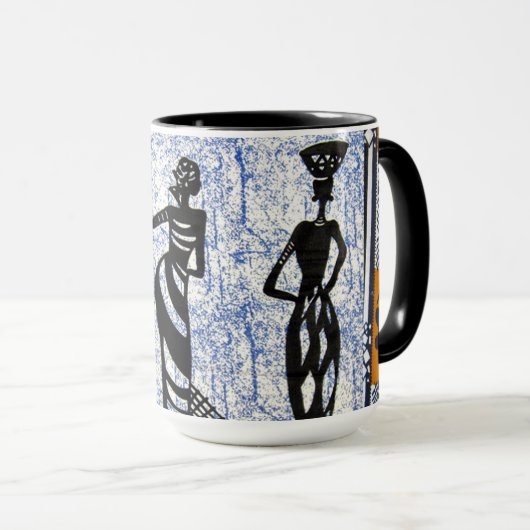 Tijdelijk Abstract Afrikaans design Mok (Voorkant rechts)