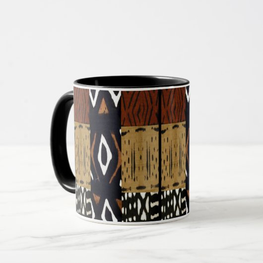 Tijdelijk Abstract Afrikaans design Mok (Voorkant links)