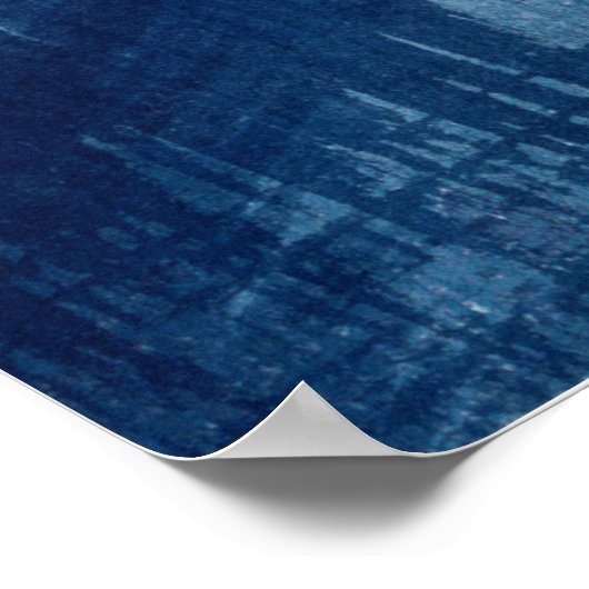 Tijdelijk abstract-blauw-schoudercyanotype poster (Hoek)