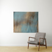 Tijdelijk Abstract Blauwgroen-blauw Gold Brown Wandkleed (In Situ (horizontaal))