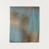 Tijdelijk Abstract Blauwgroen-blauw Gold Brown Wandkleed (Voorkant)