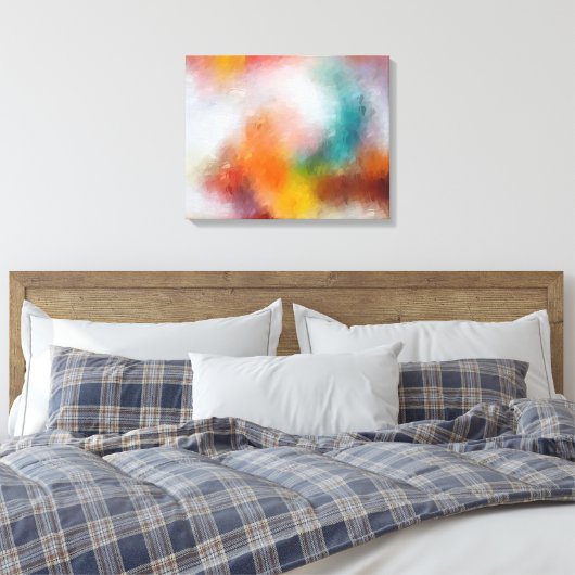 Tijdelijk Abstract Canvas Afdruk (Insitu (Slaapkamer))