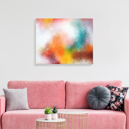 Tijdelijk Abstract Canvas Afdruk (Insitu (Woonkamer))