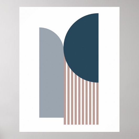 Tijdelijk Abstract geometrisch modern Poster (Voorkant)
