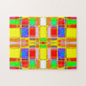 Tijdelijk Abstract goud/blauw/geel Legpuzzel (Horizontaal)