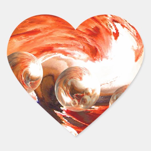 Tijdelijk Abstract Hart Sticker (Voorkant)