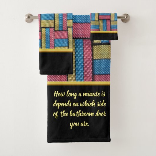 Tijdelijk abstract in multi-kleurenwint bad handdoek (Insitu)