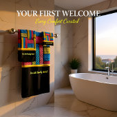 Tijdelijk abstract in multi-kleurenwint bad handdoek