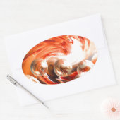 Tijdelijk Abstract Ovale Sticker (Envelop)