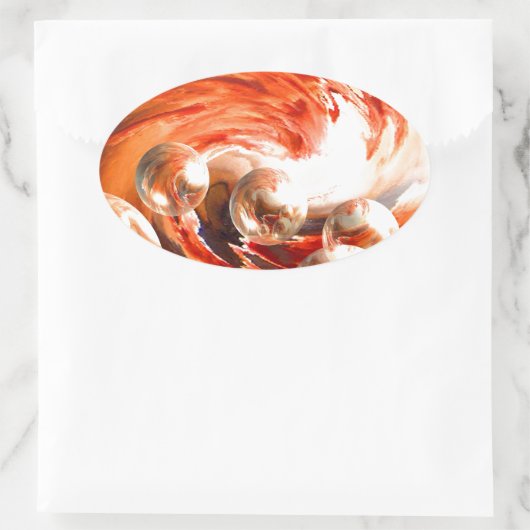 Tijdelijk Abstract Ovale Sticker (Tas)