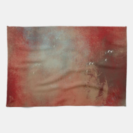 Tijdelijk Abstract rood, blauw, gekleurd Theedoek