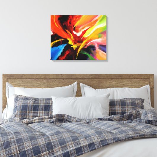 Tijdelijk Abstract schilderen Canvas Afdruk (Insitu (Slaapkamer))