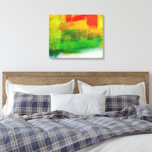 Tijdelijk Abstract schilderen Canvas Afdruk (Insitu (Slaapkamer))