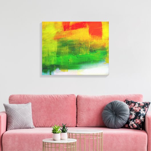 Tijdelijk Abstract schilderen Canvas Afdruk (Insitu (Woonkamer))