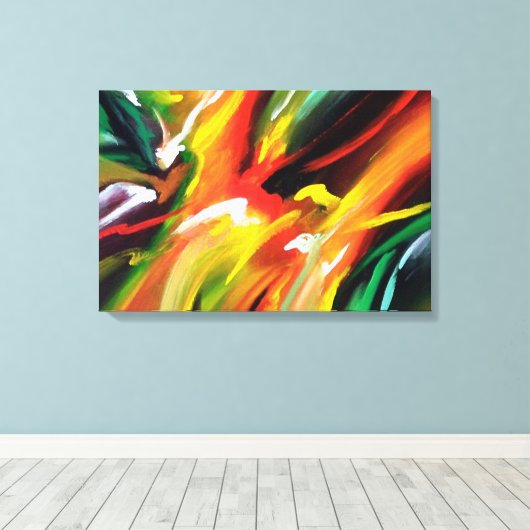 Tijdelijk Abstract schilderen Canvas Afdruk (Insitu (Houten vloer))