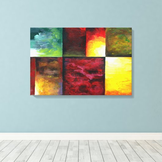 Tijdelijk Abstract schilderen Canvas Afdruk (Insitu (Houten vloer))