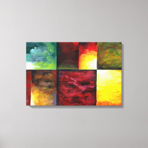 Tijdelijk Abstract schilderen Canvas Afdruk