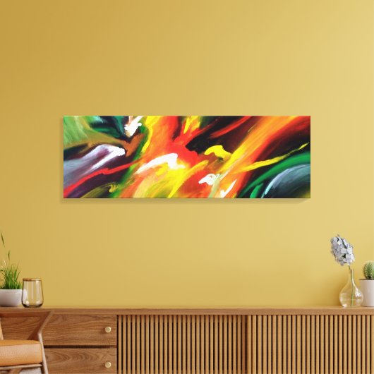 Tijdelijk Abstract schilderen Canvas Afdruk (Insitu (Woonkamer))