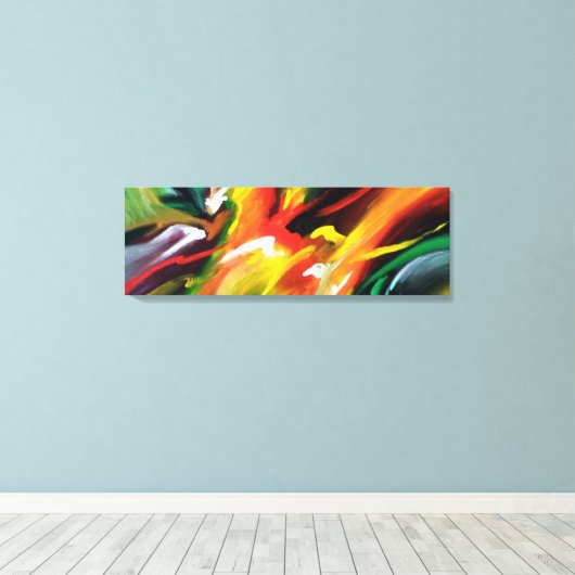 Tijdelijk Abstract schilderen Canvas Afdruk (Insitu (Houten vloer))