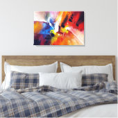 Tijdelijk Abstract schilderen Canvas Afdruk (Insitu (Slaapkamer))