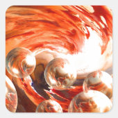 Tijdelijk Abstract Vierkante Sticker (Voorkant)