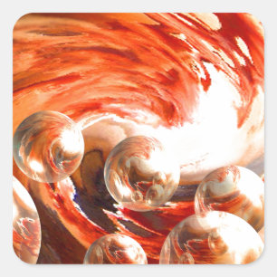 Tijdelijk Abstract Vierkante Sticker