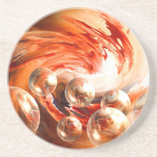 Tijdelijk Abstract Zandsteen Onderzetter