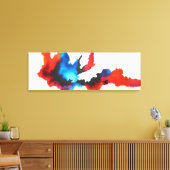 Tijdelijk Abstract zwart en wit schilderen Canvas Afdruk (Insitu (Woonkamer))