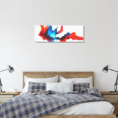 Tijdelijk Abstract zwart en wit schilderen Canvas Afdruk (Insitu (Slaapkamer))