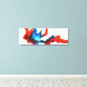 Tijdelijk Abstract zwart en wit schilderen Canvas Afdruk (Insitu (Houten vloer))