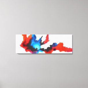 Tijdelijk Abstract zwart en wit schilderen Canvas Afdruk