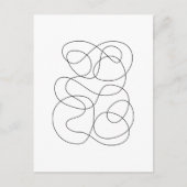 Tijdelijk Abstracte lijntekening zwart en wit Briefkaart (Voorkant)