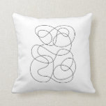 Tijdelijk Abstracte lijntekening zwart en wit Kussen<br><div class="desc">Deze coole elegante tekening biedt minimalistische moderne,  continue lijnkunst in zwart-wit.</div>