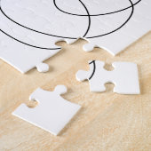 Tijdelijk Abstracte lijntekening zwart en wit Legpuzzel (Zijkant)