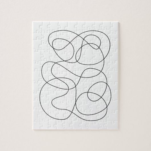 Tijdelijk Abstracte lijntekening zwart en wit Legpuzzel (Verticaal)