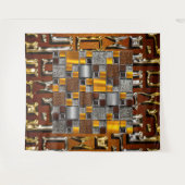 Tijdelijk afrocentrisch Abstract Wandkleed (Voorkant (horizontaal))