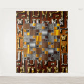 Tijdelijk afrocentrisch Abstract Wandkleed (Voorkant)