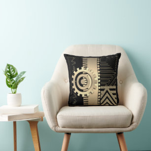 Tijdelijk afrocentrisch motif-ontwerp kussen