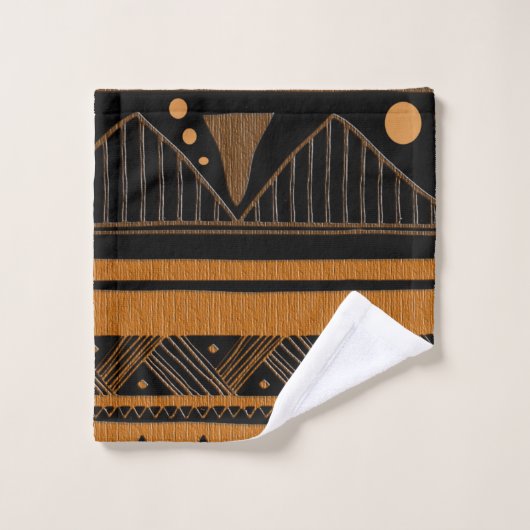 Tijdelijk afrocentrisch ontwerp bad handdoek (Wasdoekje)