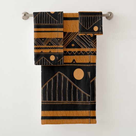 Tijdelijk afrocentrisch ontwerp bad handdoek (Insitu)