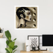 Tijdelijk: Art Deco/Art Nouveau Style Poster (Thuiskantoor)