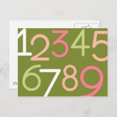 Tijdelijk Baby | Nummers II Briefkaart (Voorkant / Achterkant)