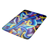 Tijdelijk blauw Abstract - diepteverlichting Badmat (Gekanteld)