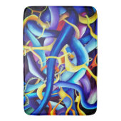 Tijdelijk blauw Abstract - diepteverlichting Badmat (Voorkant Verticaal)