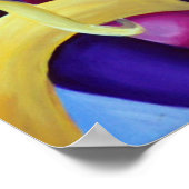 Tijdelijk blauw Abstract - diepteverlichting Poster (Hoek)